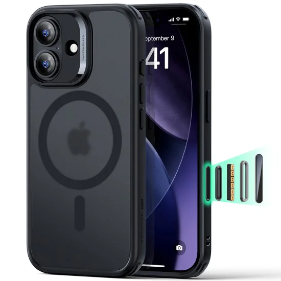 Калъф за iPhone 17 - ESR - Classic Hybrid HaloLock - Frosted Черен