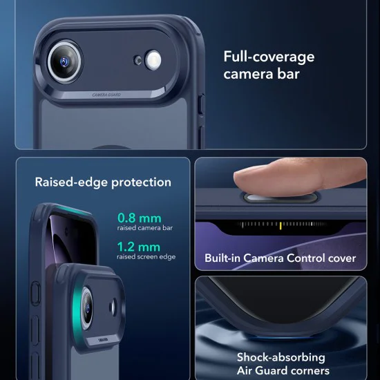 Калъф за iPhone 17 Air - ESR - Classic Hybrid HaloLock - Frosted Blue
