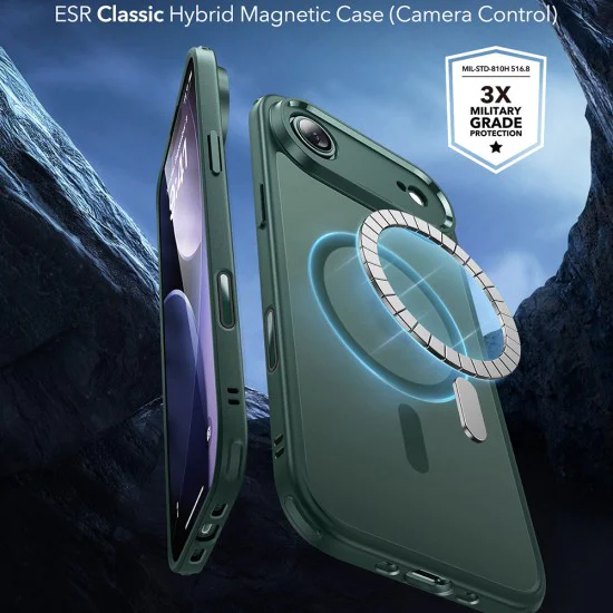 Калъф за iPhone 17 Air - ESR - Classic Hybrid HaloLock - Frosted Зелен