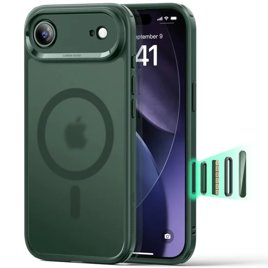 Калъф за iPhone 17 Air - ESR - Classic Hybrid HaloLock - Frosted Зелен