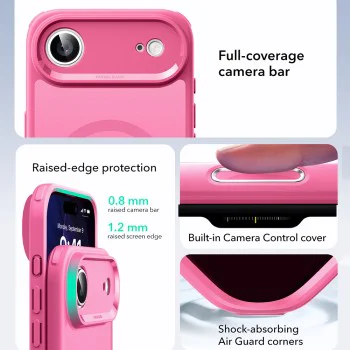 Калъф за iPhone 17 Air - ESR - Classic Hybrid HaloLock - Frosted Розов