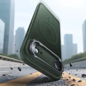 Калъф за iPhone 17 Air – с MagSafe – ESR Classic Hybrid HaloLock Kickstand – Матиран зелен