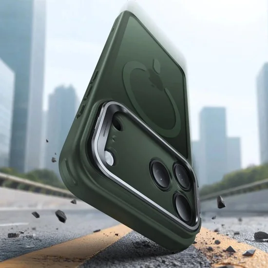 Калъф за iPhone 17 Pro Max – с MagSafe – ESR Classic Hybrid HaloLock Kickstand – Матиран зелен