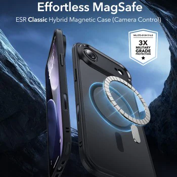 Калъф за iPhone 17 Air - ESR - Classic Hybrid HaloLock - Frosted Черен