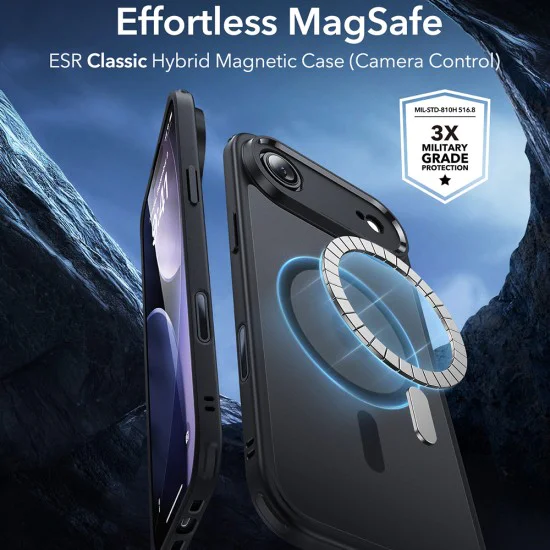 Калъф за iPhone 17 Air - ESR - Classic Hybrid HaloLock - Frosted Черен