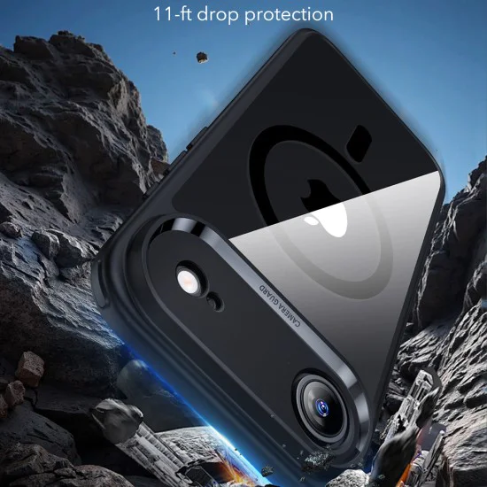 Калъф за iPhone 17 Air - ESR - Classic Hybrid HaloLock - Прозрачен Черен