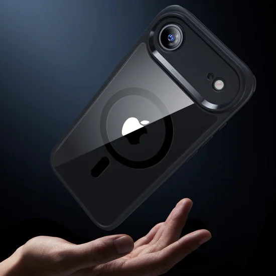 Калъф за iPhone 17 Air - ESR - Classic Hybrid HaloLock - Прозрачен Черен