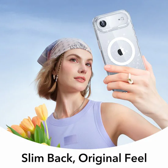 Калъф за iPhone 17 Air - ESR - Classic Hybrid HaloLock - Прозрачен Shimmer
