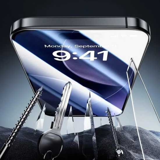Протектор за iPhone 17 - ESR - Протектор за екран Armorite UltraFit за защита на личните данни (3 броя) - Черен