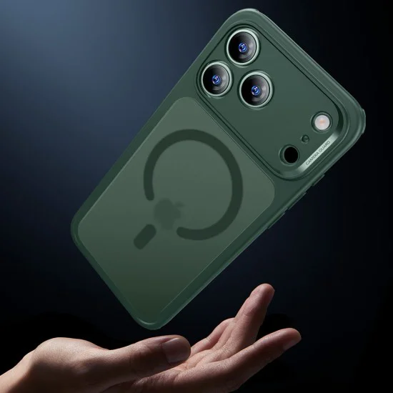 Калъф за iPhone 17 Pro – с MagSafe – ESR Classic Hybrid HaloLock – Матиран зелен