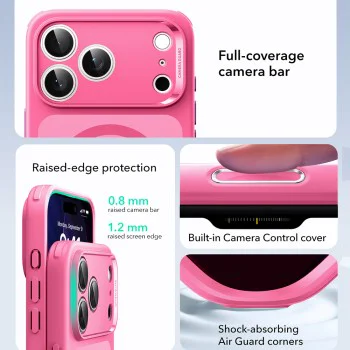 Калъф за iPhone 17 Pro - ESR - Classic Hybrid HaloLock - Frosted Розов