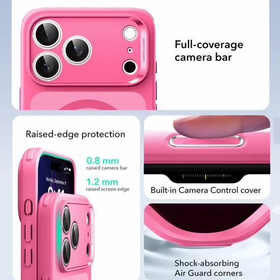 Калъф за iPhone 17 Pro - ESR - Classic Hybrid HaloLock - Frosted Розов