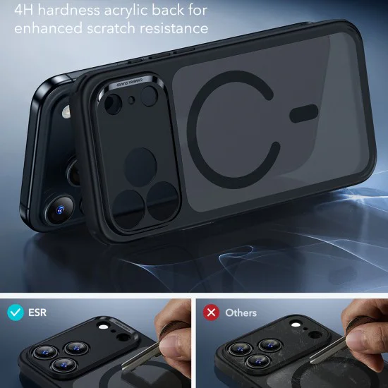 Калъф за iPhone 17 Pro Max - ESR - Classic Hybrid HaloLock - Frosted Черен