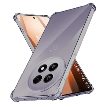 Калъф за OnePlus 13R - Techsuit - Удароустойчив Clear Silicone - Опушено Черен