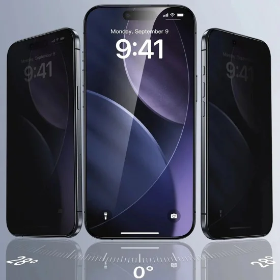 Протектор за iPhone 17 Pro Max - ESR - Защита от замърсяване с UV защита Tempered Glass UltraFit (3 броя) - Черен