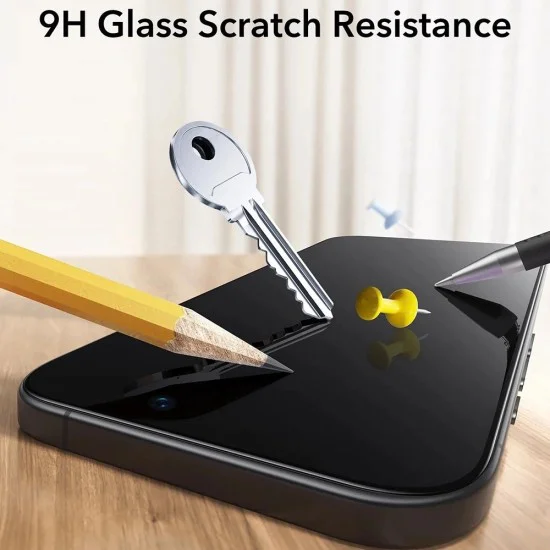 Протектор за iPhone 17 Air - ESR - Tempered Glass UltraFit (3 броя) - Черен