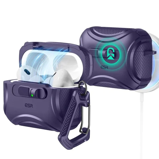 Калъф за Apple AirPods Pro 3 - ESR - Cyber ​​FlickLock HaloLock - Лилав