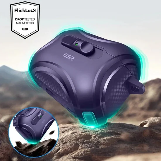 Калъф за Apple AirPods Pro 3 - ESR - Cyber ​​FlickLock HaloLock - Лилав