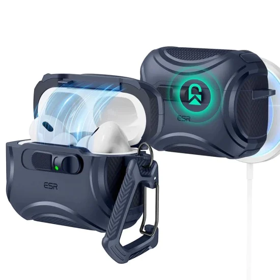Калъф за Apple AirPods Pro 3 – с MagSafe – ESR Cyber FlickLock HaloLock – Син