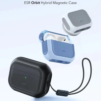 Калъф за Apple AirPods Pro 3 – с MagSafe – ESR Orbit Hybrid HaloLock – Черен