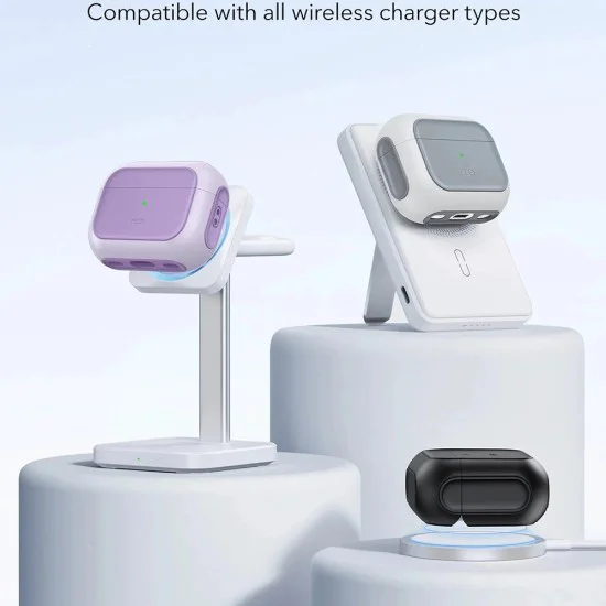 Калъф за Apple AirPods Pro 3 – с MagSafe – ESR Orbit Hybrid HaloLock – Лавандула