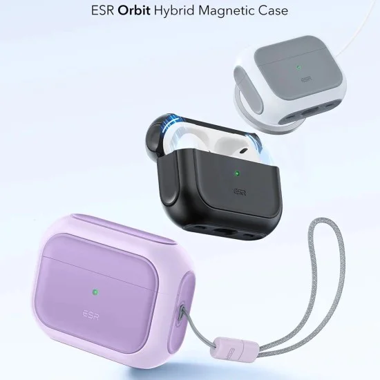 Калъф за Apple AirPods Pro 3 – с MagSafe – ESR Orbit Hybrid HaloLock – Лавандула