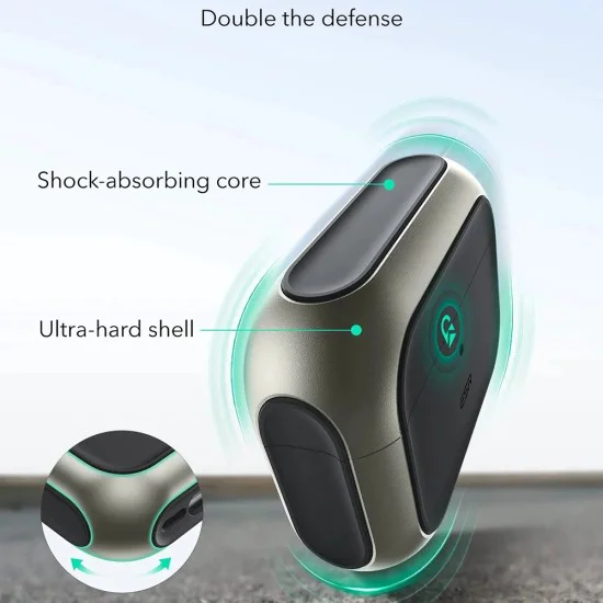 Калъф за Apple AirPods Pro 3 – с MagSafe – ESR Orbit Hybrid HaloLock – Титан