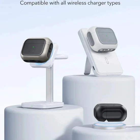 Калъф за Apple AirPods Pro 3 – с MagSafe – ESR Orbit Hybrid HaloLock – Титан