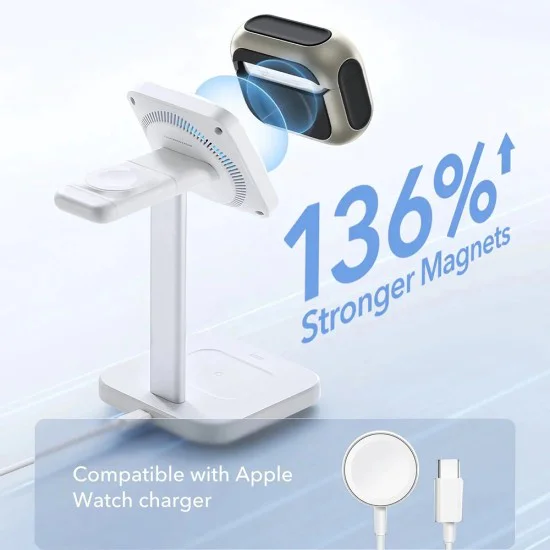 Калъф за Apple AirPods Pro 3 – с MagSafe – ESR Orbit Hybrid HaloLock – Титан