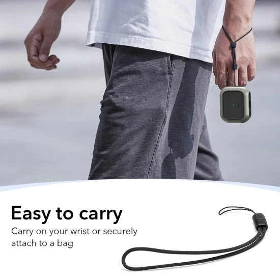 Калъф за Apple AirPods Pro 3 – с MagSafe – ESR Orbit Hybrid HaloLock – Титан