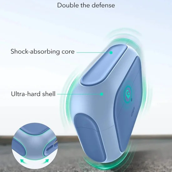 Калъф за Apple AirPods Pro 3 – с MagSafe – ESR Orbit Hybrid HaloLock – Пастелно син