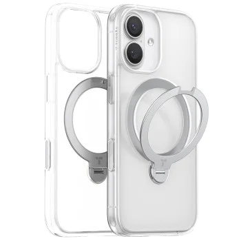 Калъф за iPhone 17 - Torras - Ostand Spin MagSafe Series - Прозрачен