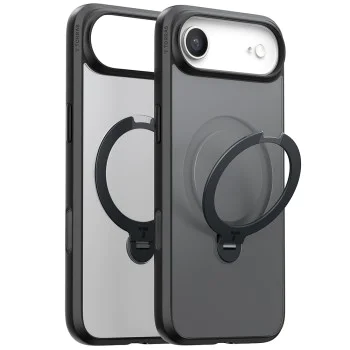 Калъф за iPhone 17 Air - Torras - Ostand Spin MagSafe Series - Черен
