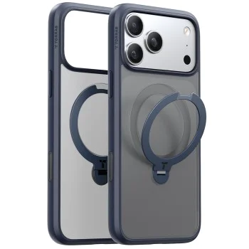 Калъф за iPhone 17 Pro Max - Torras - Ostand Spin MagSafe Series - Син