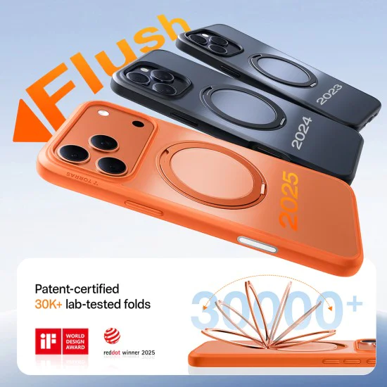 Калъф за iPhone 17 Pro - Torras - Ostand Pro MagSafe Series - Оранжев