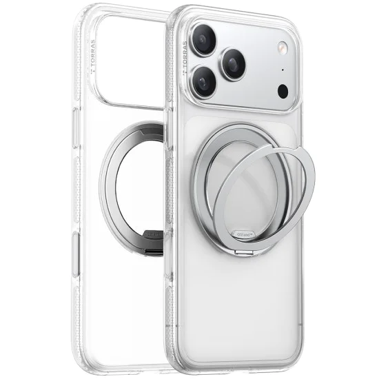 Калъф за iPhone 17 Pro Max - Torras - Ostand R Fitness Series - Прозрачен