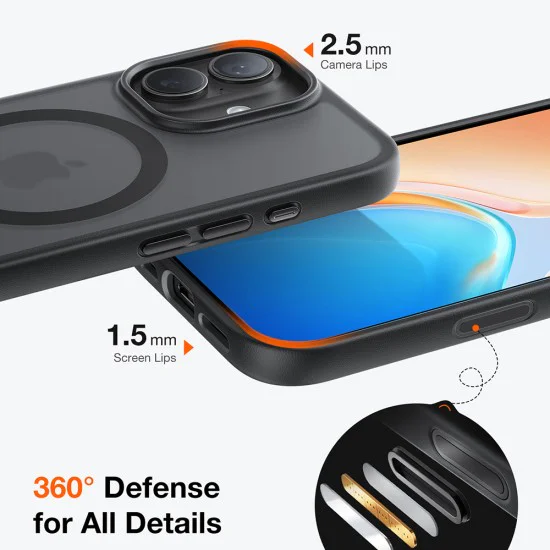Калъф за iPhone 17 - Torras - Guardian Magnetic Series - Черен