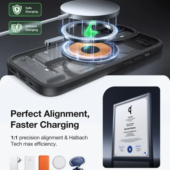 Калъф за iPhone 17 - Torras - Guardian Magnetic Series - Черен