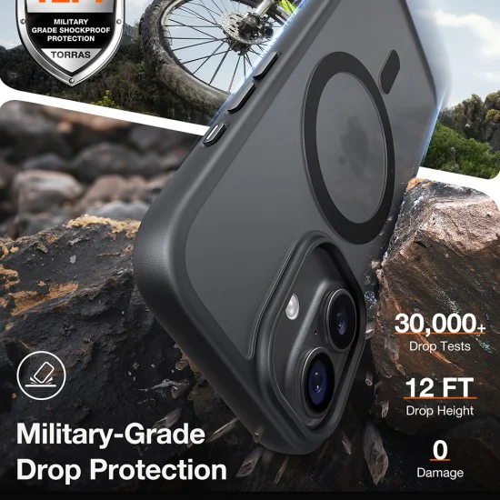 Калъф за iPhone 17 - Torras - Guardian Magnetic Series - Черен