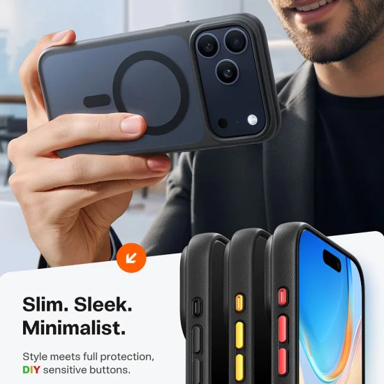 Калъф за iPhone 17 Pro Max - Torras - Guardian Magnetic Series - Черен