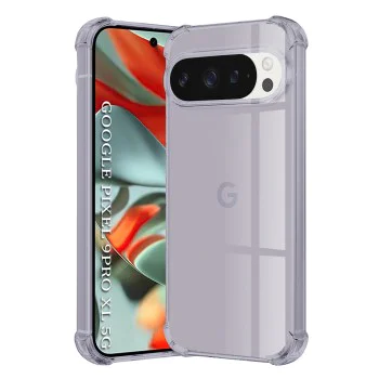 Калъф за Google Pixel 9 Pro XL - Techsuit - Удароустойчив Clear Silicone - Опушено Черен
