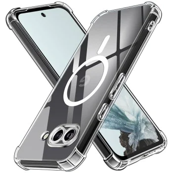 Калъф за Google Pixel 9a - Techsuit - Удароустойчив Clear Silicone MagSafe - Прозрачен