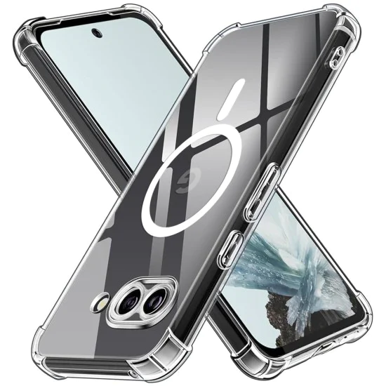 Калъф за Google Pixel 9a - Techsuit - Удароустойчив Clear Silicone MagSafe - Прозрачен