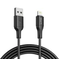 Кабел за данни с USB конектори, Lightning, 1 m - Lito (LD06L) - черен
