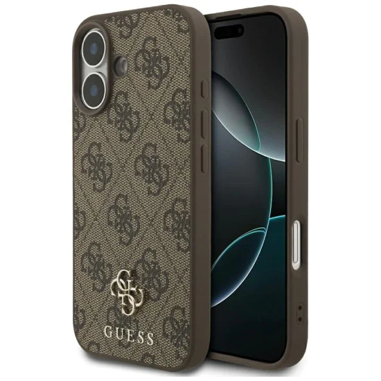 Калъф за iPhone 17 – с MagSafe – Guess (GUHMP17SP4SM4MW) 4G Small and Classic Logo – Кафяв
