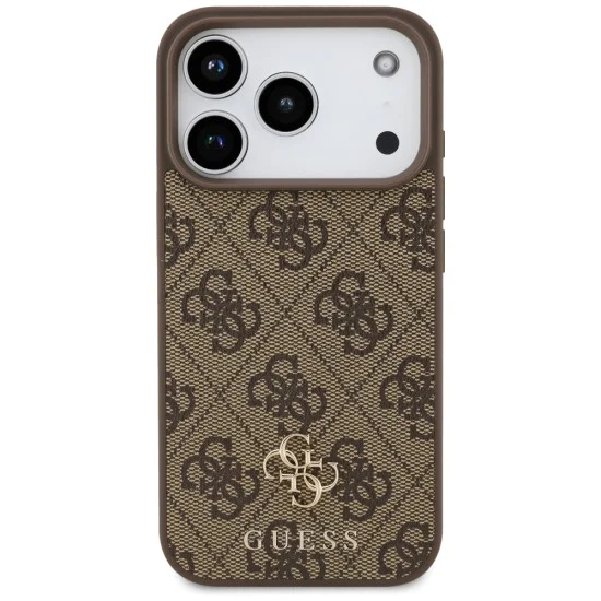 Калъф за iPhone 17 Pro – с MagSafe – Guess (GUHMP17LP4SM4MW) 4G Small and Classic Logo – Кафяв