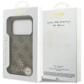 Калъф за iPhone 17 Pro – с MagSafe – Guess (GUHMP17LP4SM4MW) 4G Small and Classic Logo – Кафяв