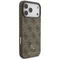 Калъф за iPhone 17 Pro Max – с MagSafe – Guess (GUHMP17XP4SM4MW) 4G Small and Classic Logo – Кафяв