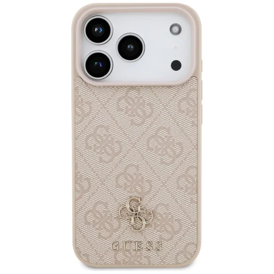 Калъф за iPhone 17 Pro – с MagSafe – Guess (GUHMP17LP4SM4MP) 4G Small and Classic Logo – Розов