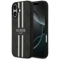 Калъф за iPhone 17 – с MagSafe – Guess (GUHMP17SP4RPSK) Hardcase 4G Printed Stripes – Черен